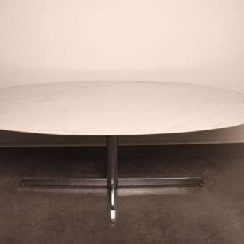 White Arabescato marble table iconic design (5)