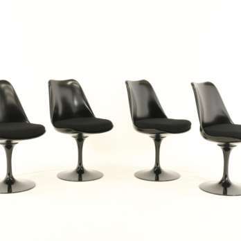 tulip chairs black Knoll Eero Saarinen (11)-min