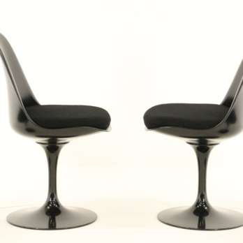 tulip chairs black Knoll Eero Saarinen (2)-min