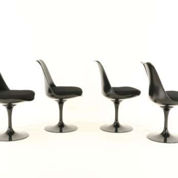 tulip chairs black Knoll Eero Saarinen (9)-min